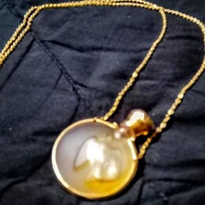 French Lalique Crystal Dove Perfum Necklace Vintage Nina Ricci